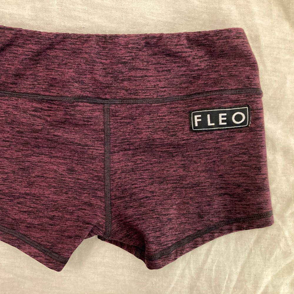 Fleo Purple Heather Spandex Shorts